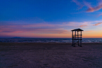 sunset on the beach