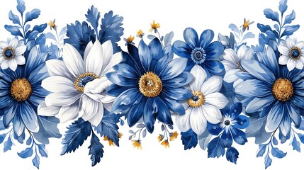 Elegant Bavarian flag patterned banners adorned with edelweiss, perfect for Oktoberfest decorations