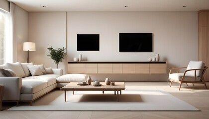 Fototapeta premium Photo interior modern design room 3D illustration