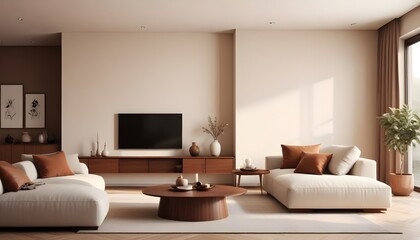 Photo interior modern design room 3D illustration
