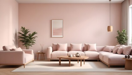 Photo interior modern design room 3D illustration