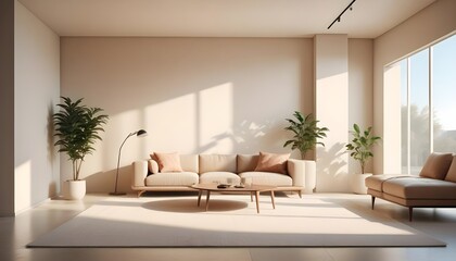 Fototapeta premium Photo interior modern design room 3D illustration