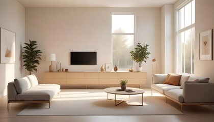 Photo interior modern design room 3D illustration