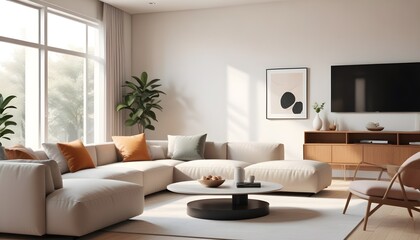 Fototapeta premium Photo interior modern design room 3D illustration