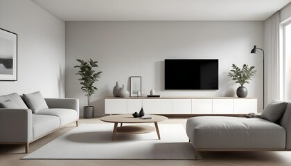 Photo interior modern design room 3D illustration