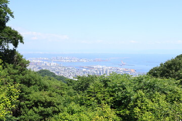 Fototapeta premium 山の上から見た神戸の景色