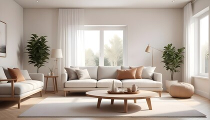 Obraz premium Photo interior modern design room 3D illustration