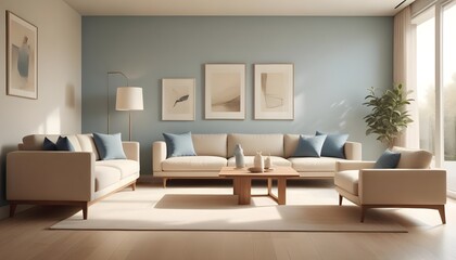 Fototapeta premium Photo interior modern design room 3D illustration