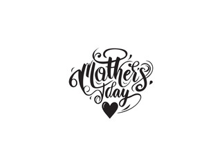 mothers day logo, happy mothers day typography logo vector