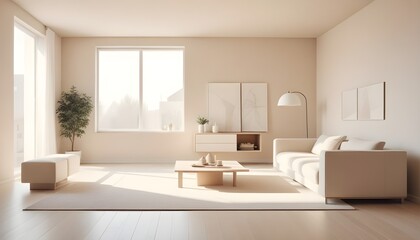 Photo interior modern design room 3D illustration