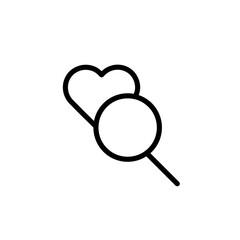 Find Love Icon for Dating Apps, Relationship Services, and Romance Graphics