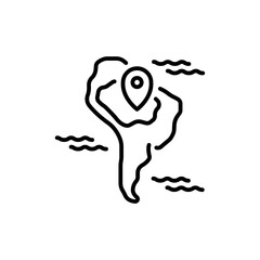 Map of Brazil Icon for Geographic Representation, Travel Guides, and Country Maps Illustrations