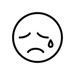 Sad Icon for Emotional Expression, Mental Health Awareness, and Social Media Graphics