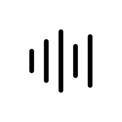 Sound Wave Icon for Audio Technology, Music Production, and Sound Engineering Graphics