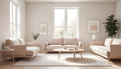Photo interior modern design room 3D illustration