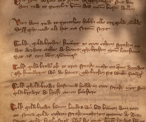 The old manuscript with handwriting