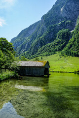 wooden house on the lake