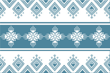 Fototapeta premium Geometric,thai pattern. seamless ,Traditional ethnic,thai pattern, fabric pattern for textiles,rugs, wallpaper, clothing, sarong, batik,wrap,embroidery,print, background,cover, illustration,blue 