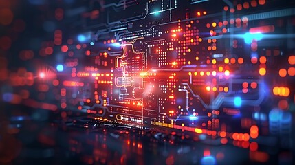 Fototapeta premium Digital representation of integration concept 