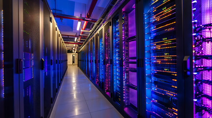 Fototapeta premium Data Center: The Heart of Modern Technology