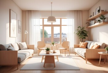 Photo modern style conceptual interior room 3d illustration