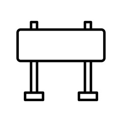 Obraz premium Barrier Icon for Security Measures, Roadblocks, and Safety Equipment Illustrations