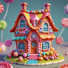 candy's house on a white background