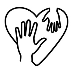 Fototapeta premium Easy to edit linear icon of child love 