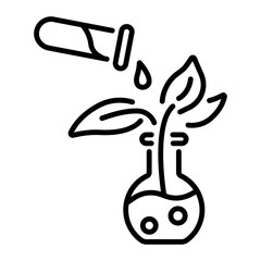 Get this outline icon of botany research 