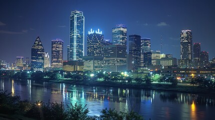 Obraz premium Generate an image showcasing the downtown skyline