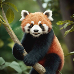 Obraz premium Cute Red Panda cartoon