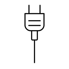 Plug Icon for Electrical Outlets, Power Connections, and Energy Supplies Illustrations