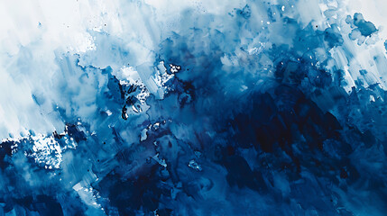 Abstract Blue Watercolor Minimalist Art