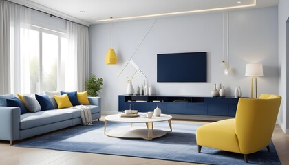 white and gold theme modern interior