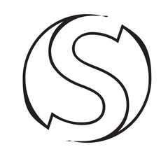 S Letter Logo Outline