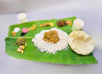 Kerala food with vegetables 