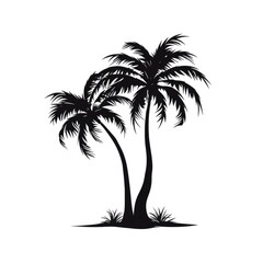 Fototapeta premium Serene Tree Silhouette in Captivating Vector Form