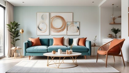white and gold theme modern interior