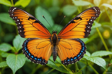 Fototapeta premium butterfly on flower