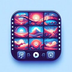 Video Editing App Icon Design