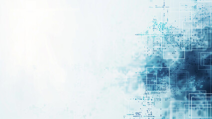 Digital Elegance: Blue System Style on a White Background