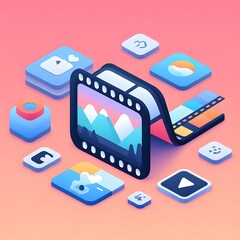 Video Editing App Icon Design