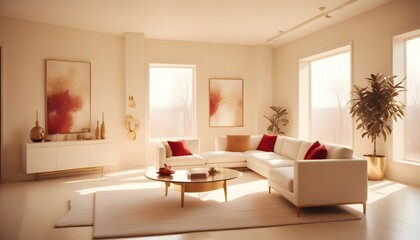 white and gold theme modern interior