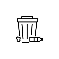 Leftovers Disposal Icon for Food Waste Management, Kitchen Cleanup, and Environmental Awareness Illustrations