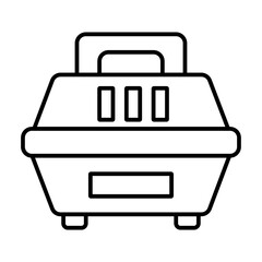 Pet Cage Icon for Animal Housing, Pet Supplies, and Veterinary Care Illustrations
