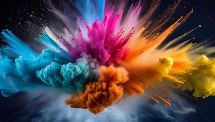 explosion de poudre de peinture 