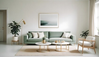 white and gold theme modern interior