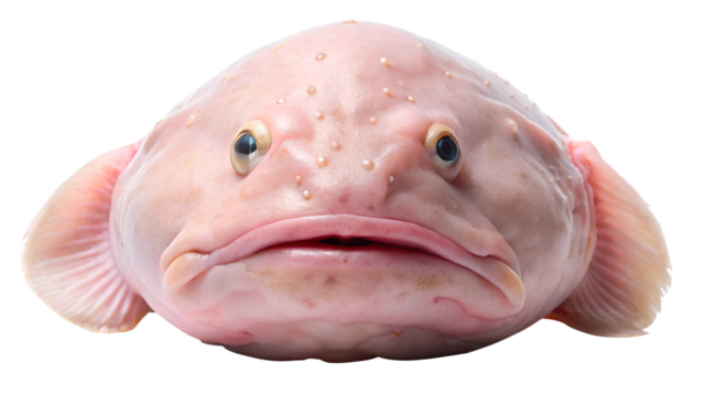 a blobfish, a fascinating deep-sea fish known for its unique gelatinous appearance