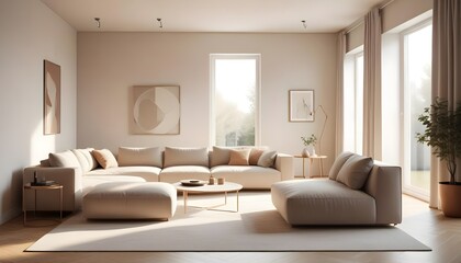 Fototapeta premium white and gold theme modern interior