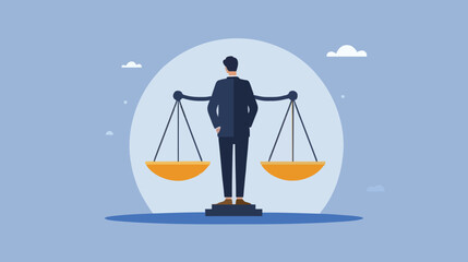 Comparison advantage and disadvantage, integrity or honest truth, pros and cons or measurement, judge or ethical, decision or balance concept